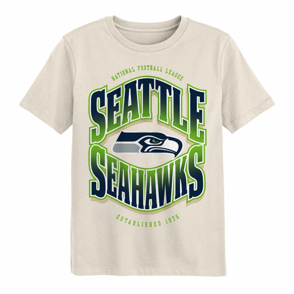 Seattle Seahawks Outerstuff Youth Huddle T-Shirt - Cream on sale