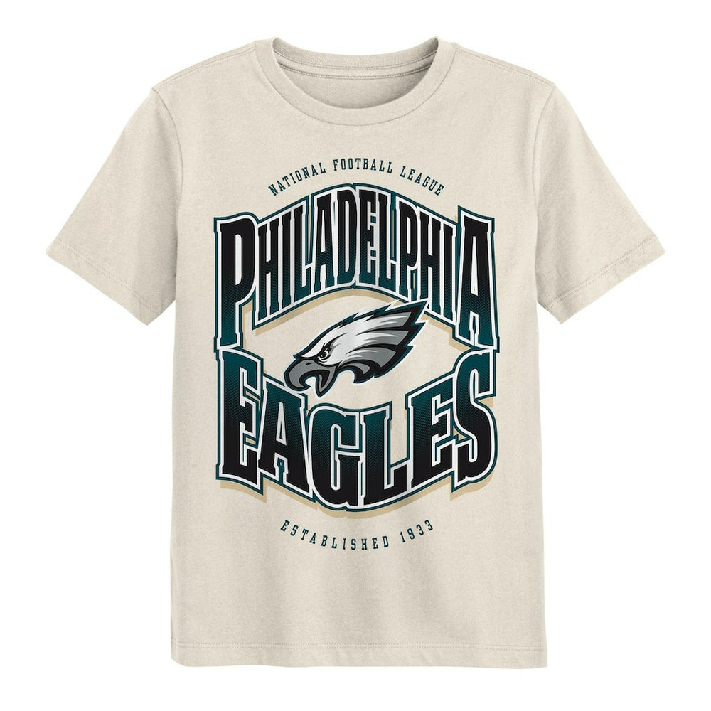 Philadelphia Eagles Outerstuff Youth Huddle T-Shirt - Cream sale