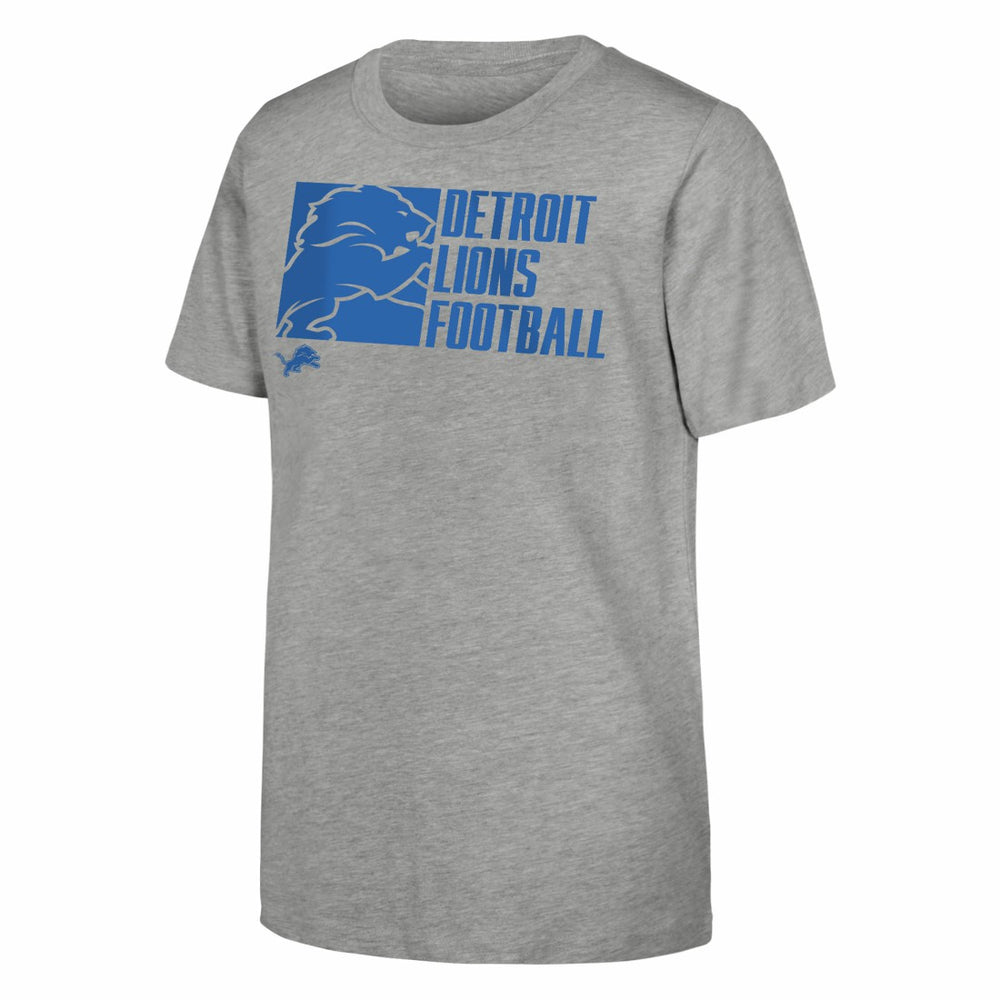 Detroit Lions Outerstuff Youth Post Game T-Shirt - Heather Gray for sale
