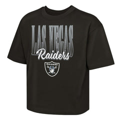Las Vegas Raiders Outerstuff Girls Youth Big City Boxy T-Shirt - Black on sale