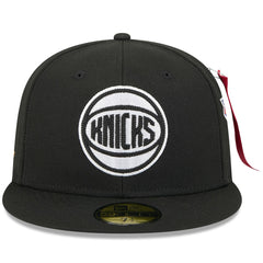 New York Knicks x Alpha Industries 59FIFTY Fitted Hat - Black on sale