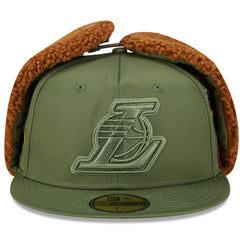 Los Angeles Lakers x Alpha Industries Dog Ear 59FIFTY Fitted Hat - Olive sale