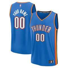 Oklahoma City Thunder Youth Fast Break Custom Replica Jersey - Blue - Icon Edition shop