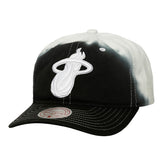Miami Heat Dip Dye Pro Crown Adjustable Hat - Black/White shop