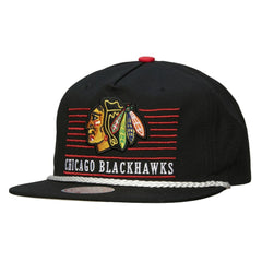 Chicago Blackhawks Mitchell & Ness Ascend Deadstock Snapback Hat - Black Hats