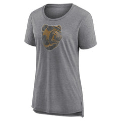 Boston Bruins Women's Slow Whistle Tri-Blend T-Shirt - Gray T-shirts