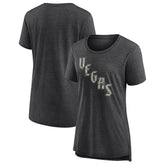 Vegas Golden Knights Women's Slow Whistle Tri-Blend T-Shirt - Gray T-shirts