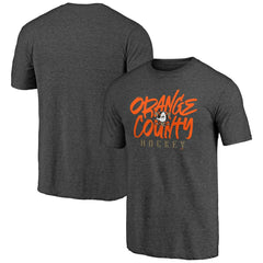 Anaheim Ducks Shoot to Score Tri-Blend T-Shirt - Charcoal T-shirts