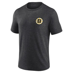 Boston Bruins Earnest Will Tri-Blend T-Shirt - Charcoal T-shirts