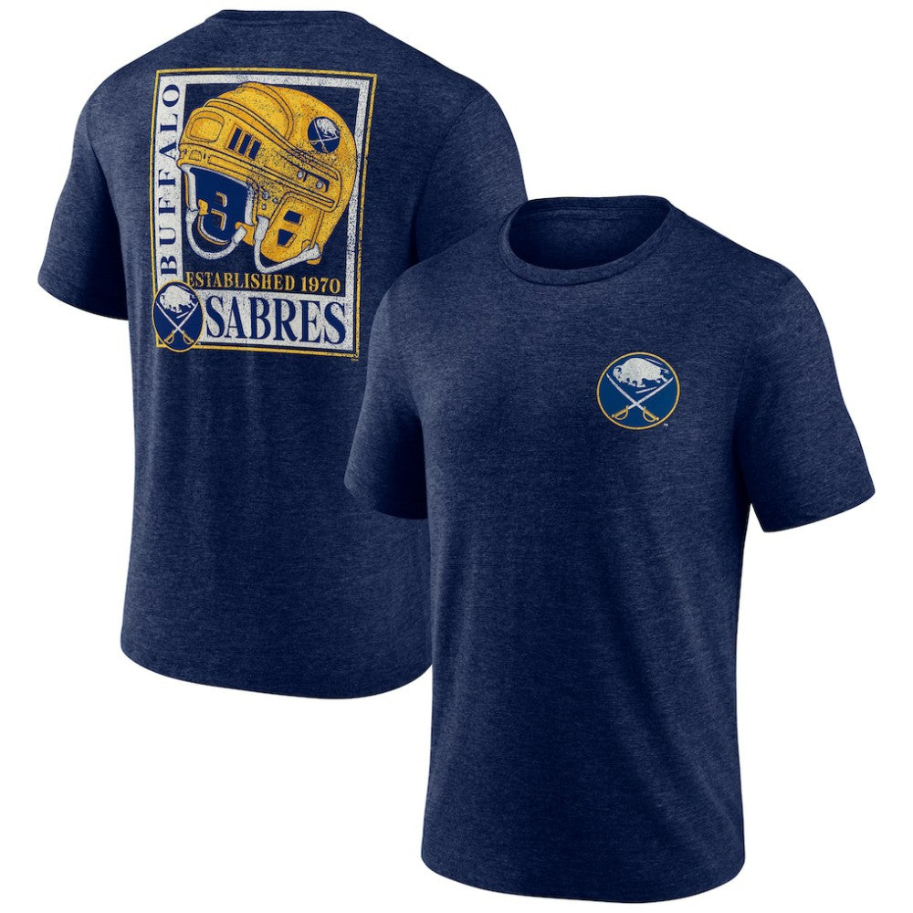 Buffalo Sabres Earnest Will Tri-Blend T-Shirt - Navy T-shirts