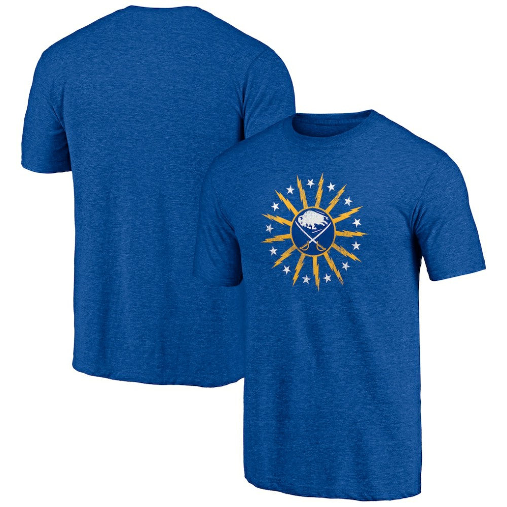 Buffalo Sabres Shoot to Score Tri-Blend T-Shirt - Royal T-shirts