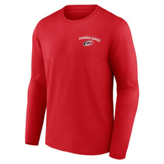 Carolina Hurricanes Team Lockup Long Sleeve T-Shirt - Red T-shirts