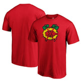 Chicago Blackhawks Splatter Logo T-Shirt - Red T-shirts