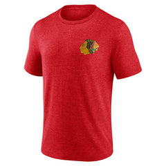 Chicago Blackhawks Earnest Will Tri-Blend T-Shirt - Red T-shirts