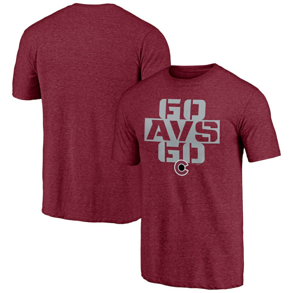 Colorado Avalanche Shoot to Score Tri-Blend T-Shirt - Burgundy T-shirts