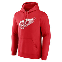 Detroit Red Wings Primary Logo Pullover Hoodie - Red Hoodies