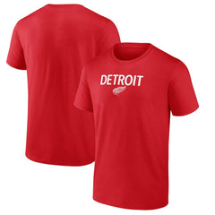 Detroit Red Wings Primary Logo T-Shirt - Red T-shirts