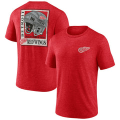 Detroit Red Wings Earnest Will Tri-Blend T-Shirt - Red T-shirts