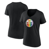 Edmonton Oilers Women's Team Pride V-Neck T-Shirt - Black T-shirts