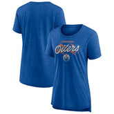 Edmonton Oilers Women's Hit the Ice Tri-Blend T-Shirt - Royal T-shirts