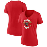 Florida Panthers Women's Active Edge V-Neck T-Shirt - Red T-shirts