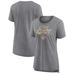 Los Angeles Kings Women's Hit the Ice Tri-Blend T-Shirt - Gray T-shirts