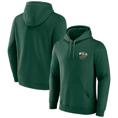 Minnesota Wild Team Lockup Pullover Hoodie - Green Hoodies
