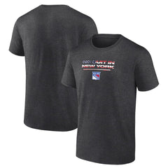 New York Rangers Stars and Stripes T-Shirt - Charcoal T-shirts