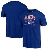 New York Rangers Line Shift Tri-Blend T-Shirt - Blue T-shirts