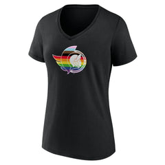 Ottawa Senators Women's NHL Pride V-Neck T-Shirt - Black T-shirts