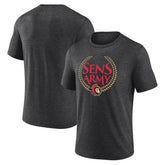 Ottawa Senators Shout Out Tri-Blend T-Shirt - Charcoal T-shirts