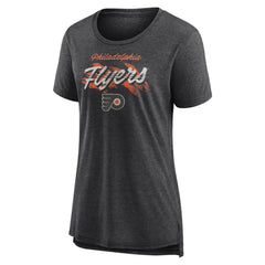 Philadelphia Flyers Women's Hit the Ice Tri-Blend T-Shirt - Gray T-shirts