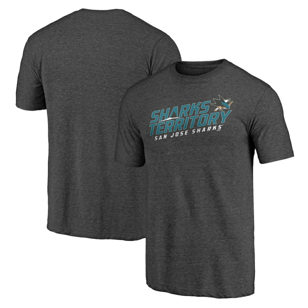 San Jose Sharks Shoot to Score Tri-Blend T-Shirt - Charcoal T-shirts