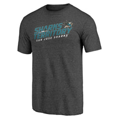 San Jose Sharks Shoot to Score Tri-Blend T-Shirt - Charcoal T-shirts