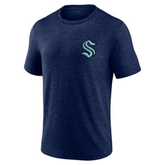 Seattle Kraken Earnest Will Tri-Blend T-Shirt - Deep Sea Blue T-shirts