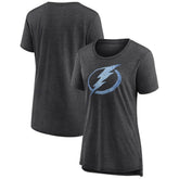 Tampa Bay Lightning Women's Pond Hockey Tri-Blend T-Shirt - Gray T-shirts