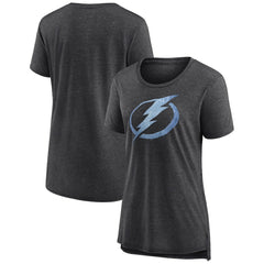 Tampa Bay Lightning Women's Pond Hockey Tri-Blend T-Shirt - Gray T-shirts