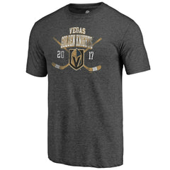 Vegas Golden Knights Line Shift Tri-Blend T-Shirt - Charcoal T-shirts