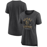 Vegas Golden Knights Women's Vintage Arch Tri-Blend T-Shirt - Gray T-shirts