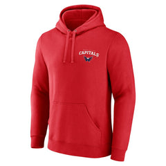 Washington Capitals Team Lockup Pullover Hoodie - Red Hoodies