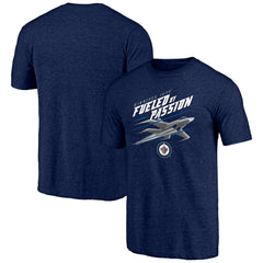 Winnipeg Jets Shoot to Score Tri-Blend T-Shirt - Navy T-shirts