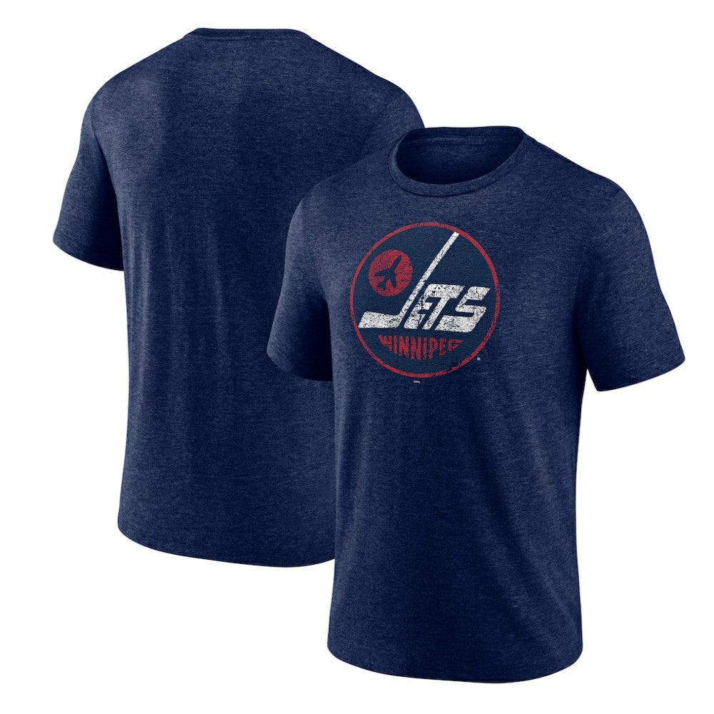 Winnipeg Jets Wheelhouse Tri-Blend T-Shirt - Navy T-shirts