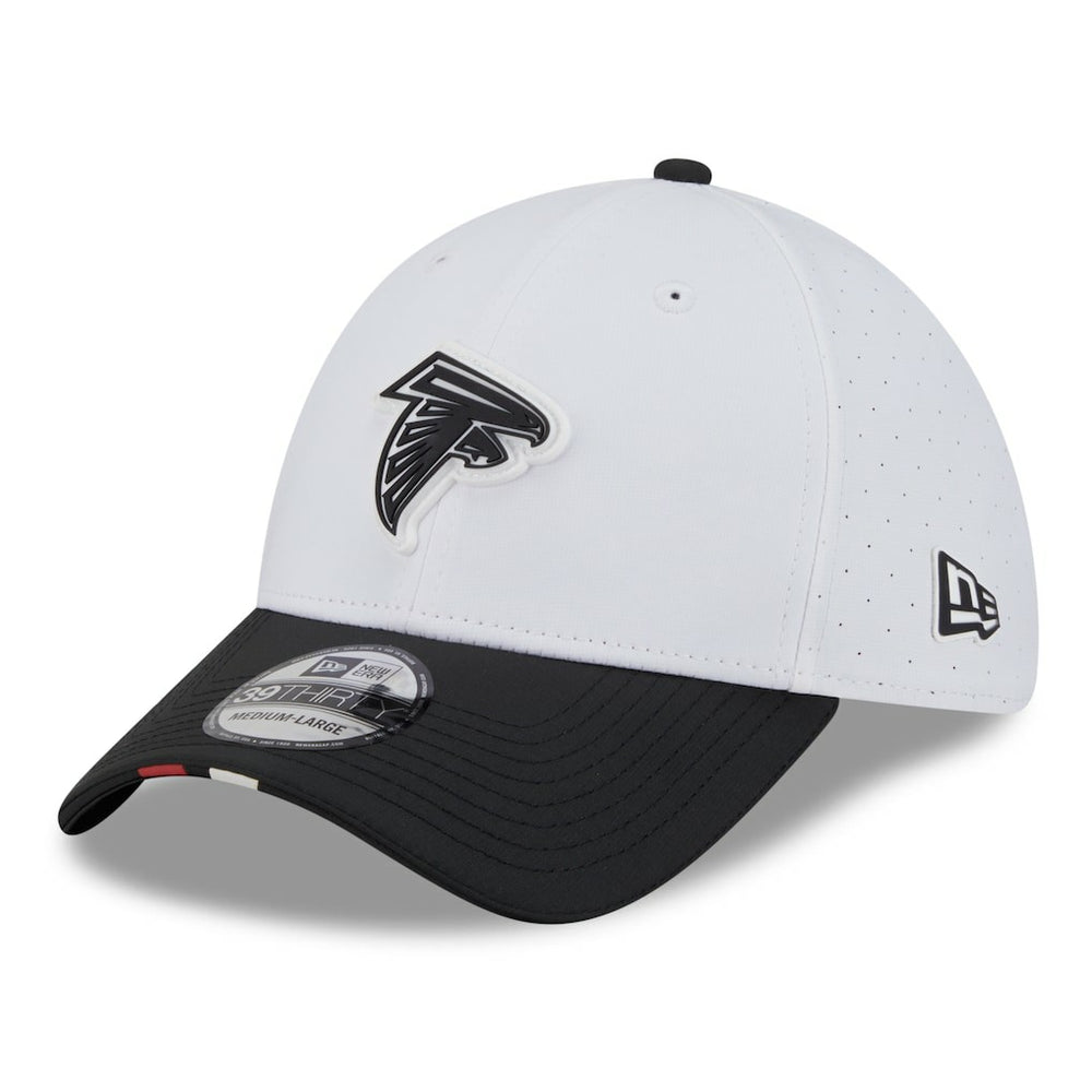 Atlanta Falcons New Era 2025 NFL Training Camp 39THIRTY Flex Hat - White/Black outlet