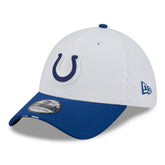 Indianapolis Colts New Era 2025 NFL Training Camp 39THIRTY Flex Hat - White/Royal online