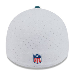 Philadelphia Eagles New Era 2025 NFL Training Camp 39THIRTY Flex Hat - White/Midnight Green on sale