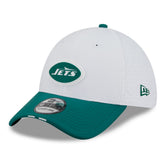 New York Jets New Era 2025 NFL Training Camp 39THIRTY Flex Hat - White/Green sale