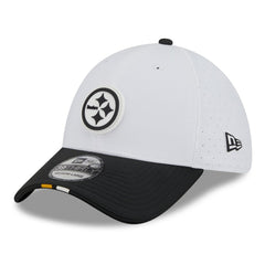 Pittsburgh Steelers New Era 2025 NFL Training Camp 39THIRTY Flex Hat - White/Black online
