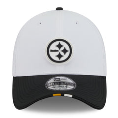 Pittsburgh Steelers New Era 2025 NFL Training Camp 39THIRTY Flex Hat - White/Black online