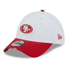 San Francisco 49ers New Era 2025 NFL Training Camp 39THIRTY Flex Hat - White/Scarlet on sale