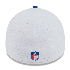 New England Patriots New Era 2025 NFL Training Camp Throwback Logo 39THIRTY Flex Hat - White/Royal discount